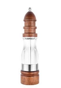 Set de râșniță din lemn pentru sare și piper - mori pentru lemn și acril, râșniță ceramică cu grosimea ajustabilă