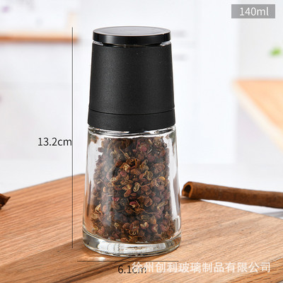 Bucătărie contractată moda chinezească cenuşă înţepătoare râşniţă de cafea măcinată piper borcan de condimente gust cutie de sticle de sticlă