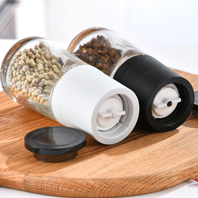 Bucătărie contractată moda chinezească cenuşă înţepătoare râşniţă de cafea măcinată piper borcan de condimente gust cutie de sticle de sticlă