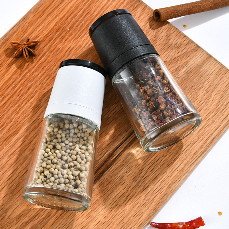Bucătărie contractată moda chinezească cenuşă înţepătoare râşniţă de cafea măcinată piper borcan de condimente gust cutie de sticle de sticlă