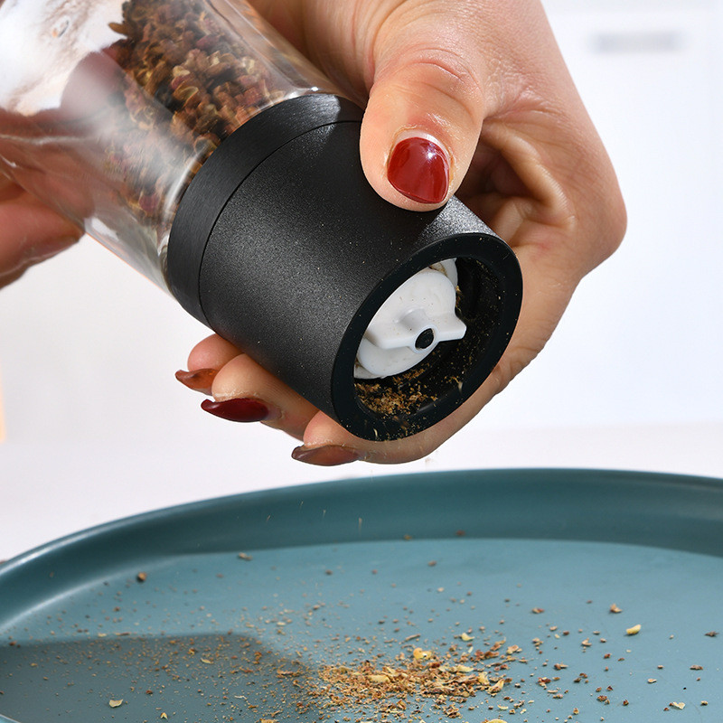 Bucătărie contractată moda chinezească cenuşă înţepătoare râşniţă de cafea măcinată piper borcan de condimente gust cutie de sticle de sticlă