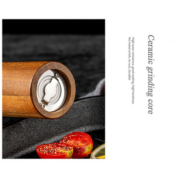 Μύλος πιπεριού Πρακτικό εγχειρίδιο για το σπίτι Wood Pepper Grind αλάτι σέικερ πιπεριού οργανωτής καρυκευμάτων articulos para el hogar cocina