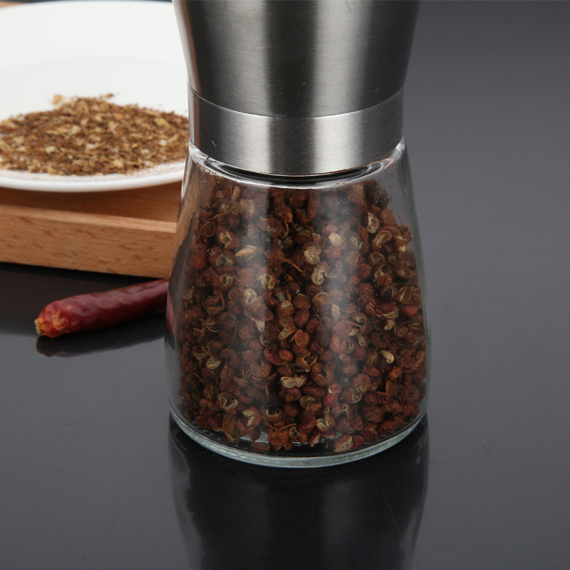 304 rozsdamentes acél paprikadaráló kézi üveg paprikadaráló fűszeres palack daráló konyhai kellékek