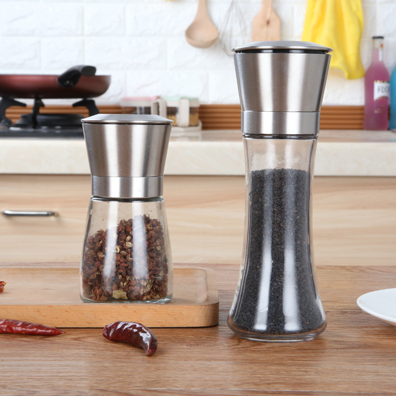 304 rozsdamentes acél paprikadaráló kézi üveg paprikadaráló fűszeres palack daráló konyhai kellékek