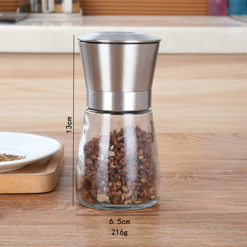 304 rozsdamentes acél paprikadaráló kézi üveg paprikadaráló fűszeres palack daráló konyhai kellékek