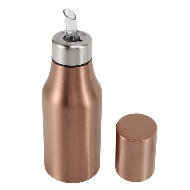 Konyhai rozsdamentes acél szivárgásmentes kifolyó olívaolajos üveg olajozó fűszeres tégely szósz ecetes üveg porálló