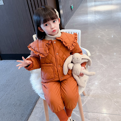 Vaikiška laisvalaikio striukė mergaitėms - su kišene ir sagomis