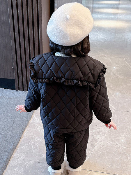 Vaikiška laisvalaikio striukė mergaitėms - su kišene ir sagomis