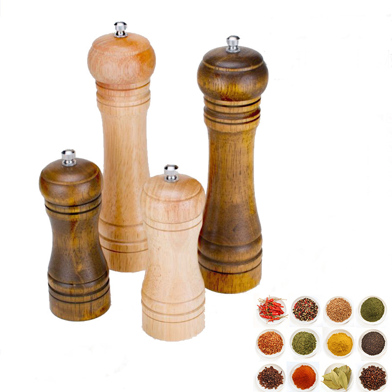 5/8 hüvelykes vintage fa kézi borsdaráló só és fűszer malom konyhai őrlőszerszám kerámia magdaráló