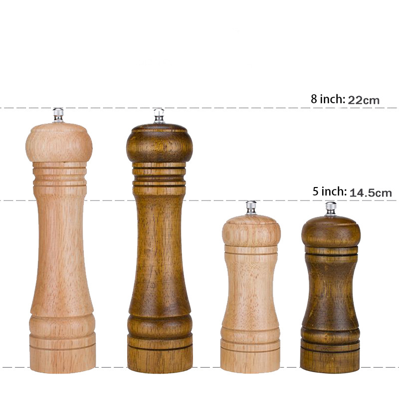 5/8 hüvelykes vintage fa kézi borsdaráló só és fűszer malom konyhai őrlőszerszám kerámia magdaráló