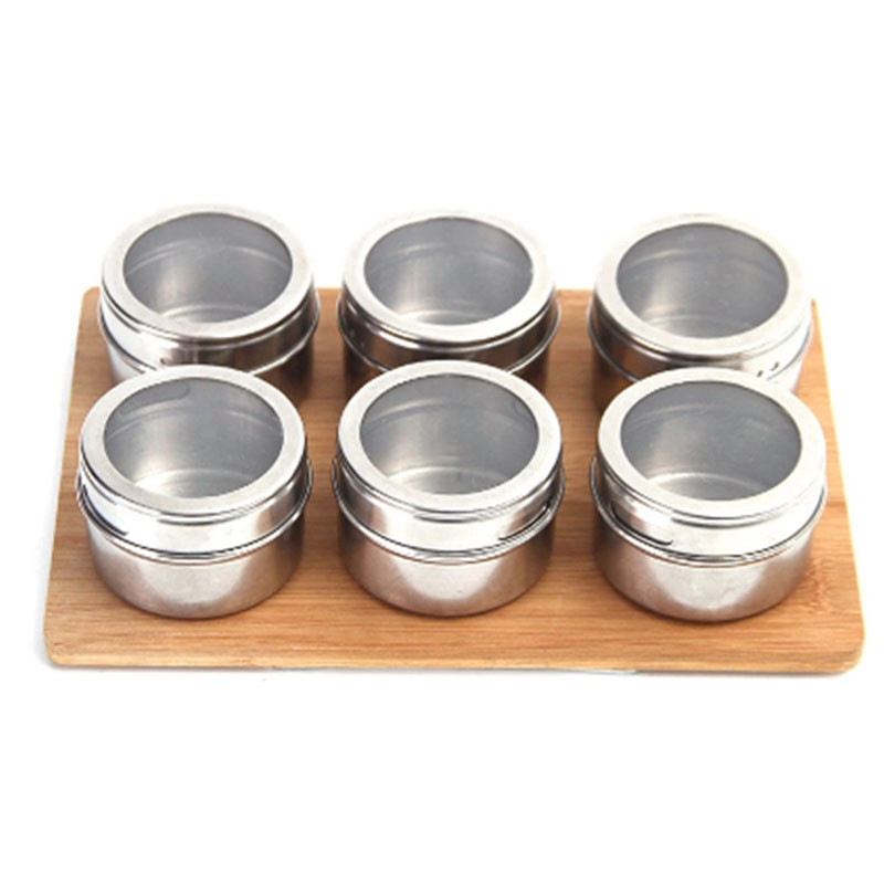 Oală de condiment din oțel inoxidabil Multifuncțional în aer liber portabil Grătar Rezervor de condiment Sticla din inox Practic