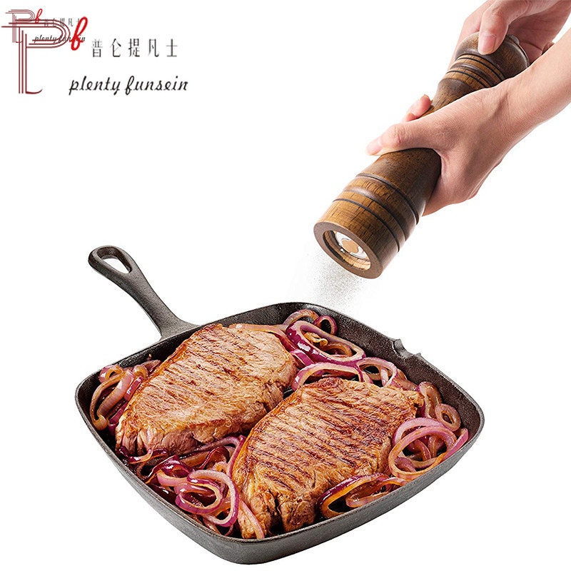 Mașini de râșnire manuale din lemn pentru condimente și piper Agitatoare pentru sare din lemn Moara pentru ierburi cu cutie de condimente pentru instrumente ceramice ajustabile