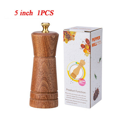 Ručni mlin za papar Drvena posuda za mljevenje papra od nehrđajućeg čelika Mlinac za mljevenje papra Višenamjenski mlinac za sol i papar