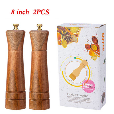 Ručni mlin za papar Drvena posuda za mljevenje papra od nehrđajućeg čelika Mlinac za mljevenje papra Višenamjenski mlinac za sol i papar