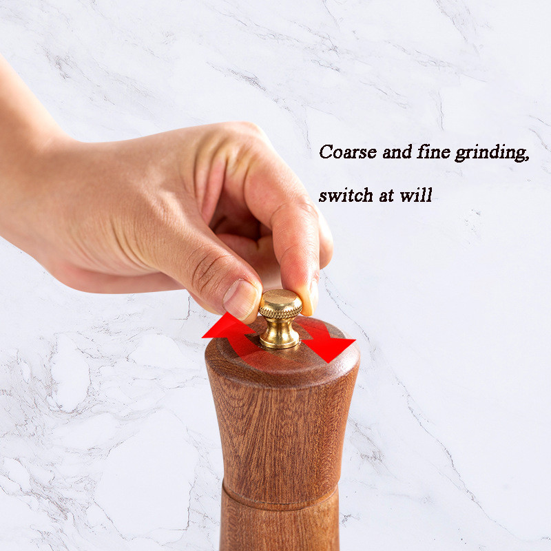 Ručni mlin za papar Drvena posuda za mljevenje papra od nehrđajućeg čelika Mlinac za mljevenje papra Višenamjenski mlinac za sol i papar