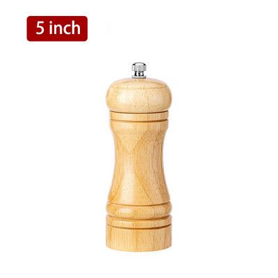 5" 8" 10" druskos ir pipirų malūnėlis, ąžuolo medienos prieskonių pipirų malūnėlis, rankinis pipirų malūnėlis, virtuvės prieskonių indelis