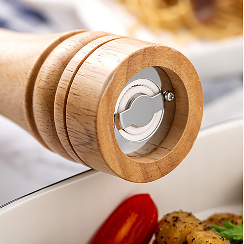 5" 8" 10" druskos ir pipirų malūnėlis, ąžuolo medienos prieskonių pipirų malūnėlis, rankinis pipirų malūnėlis, virtuvės prieskonių indelis