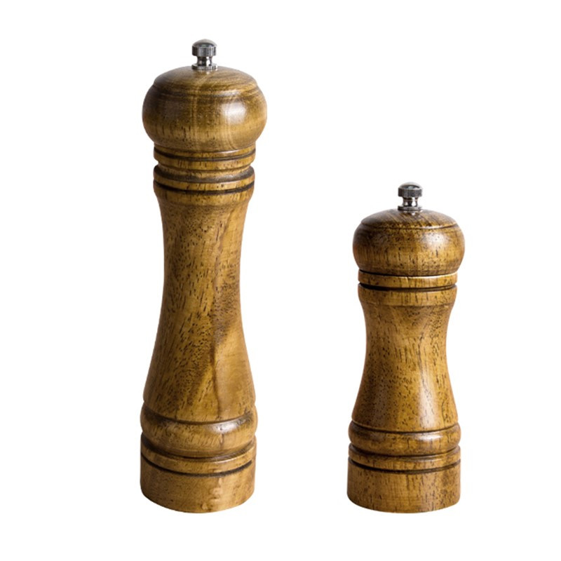 Salt Pepper Mills klasszikus tölgy bors fűszerdaráló készlet kézi szezonális daráló főző grillsütő készlet 5/8/10 hüvelykes konyhai eszköz