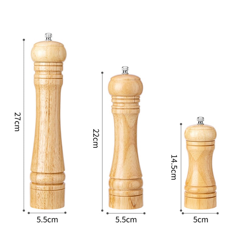 Japán tölgy paprika chili daráló fűszeres tartály konyhai tároló tartály fa kézi daráló sótartó fűszerpalack modern