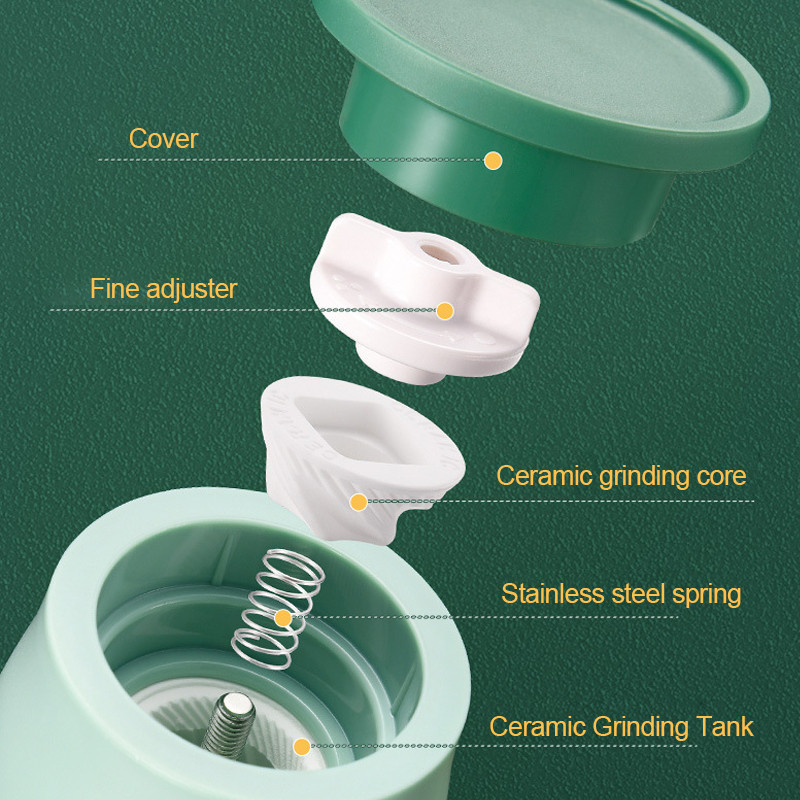 Naujas malimo prieskonių prieskonių butelis virtuvės buitinis stiklinis prieskonių indelis pipirai jūros druska juodųjų pipirų malūnėlis