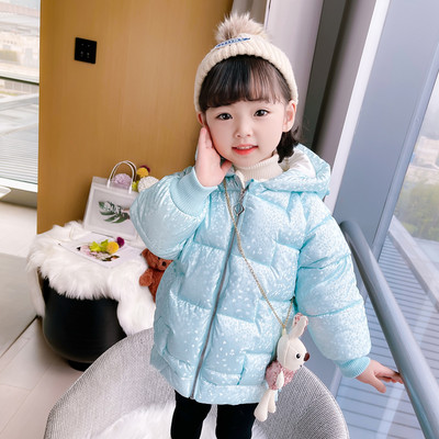 Vaikiška žieminė striukė mergaitėms - su gobtuvu