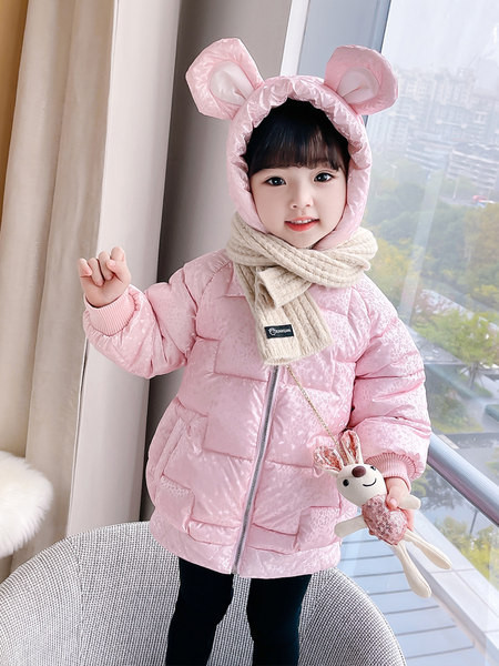 Vaikiška žieminė striukė mergaitėms - su gobtuvu