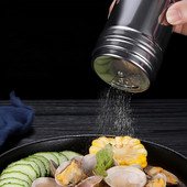 Borcan de condimente Sticlă simplă de condimente Borcan de aromă pentru economisirea spațiului din oțel inoxidabil Sare de zahăr Sticla de condimente Borcan de condimente Gadget de gătit