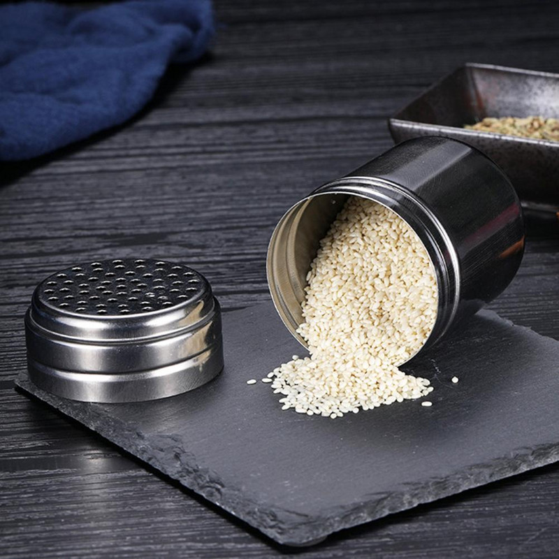 Borcan de condimente Sticlă simplă de condimente Borcan de aromă pentru economisirea spațiului din oțel inoxidabil Sare de zahăr Sticla de condimente Borcan de condimente Gadget de gătit