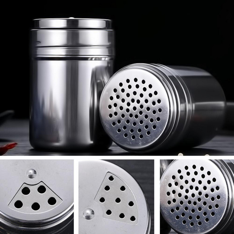 Borcan de condimente Sticlă simplă de condimente Borcan de aromă pentru economisirea spațiului din oțel inoxidabil Sare de zahăr Sticla de condimente Borcan de condimente Gadget de gătit