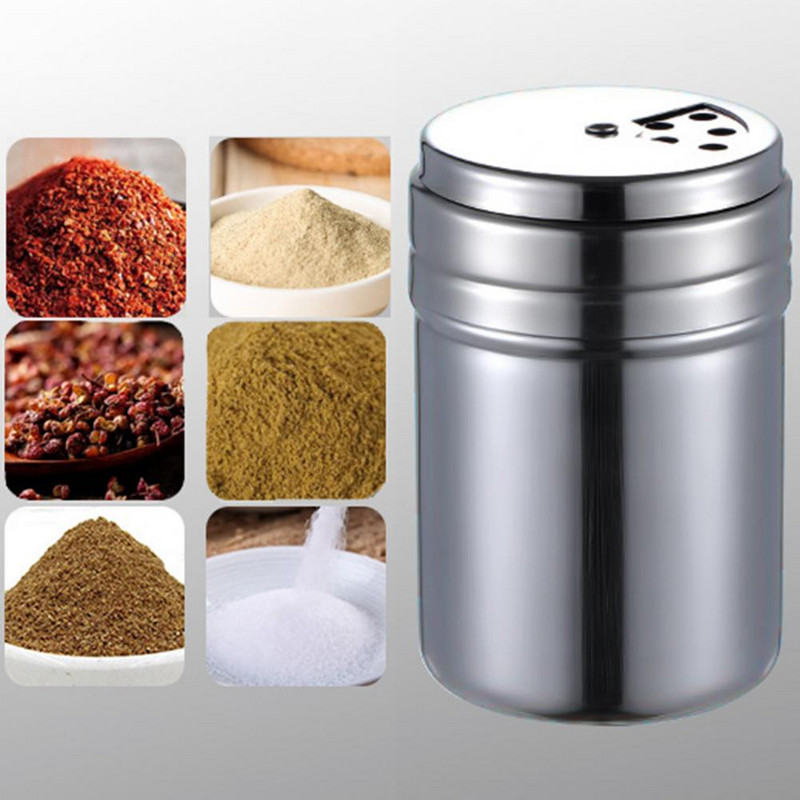 Borcan de condimente Sticlă simplă de condimente Borcan de aromă pentru economisirea spațiului din oțel inoxidabil Sare de zahăr Sticla de condimente Borcan de condimente Gadget de gătit