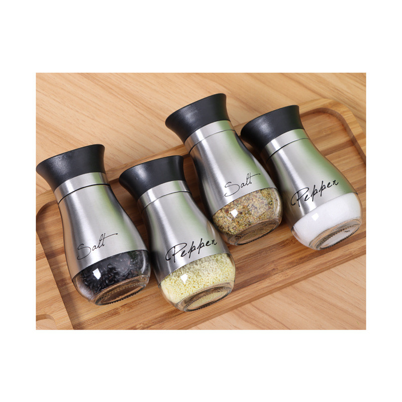 Forgó Cruet Fűszeres tégelyek Szett Fűszertartó Üveg Rendszerező Paprika shakerek Konyhai tároló állvány rendszerező