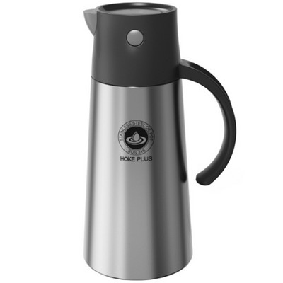 750 ml-es rozsdamentes acél olajos palack fűszerező palack, automatikus nyitás és zárás, magas hőmérsékletnek ellenálló palack