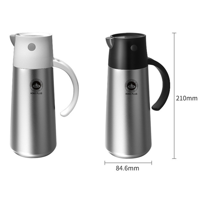 750 ml-es rozsdamentes acél olajos palack fűszerező palack, automatikus nyitás és zárás, magas hőmérsékletnek ellenálló palack