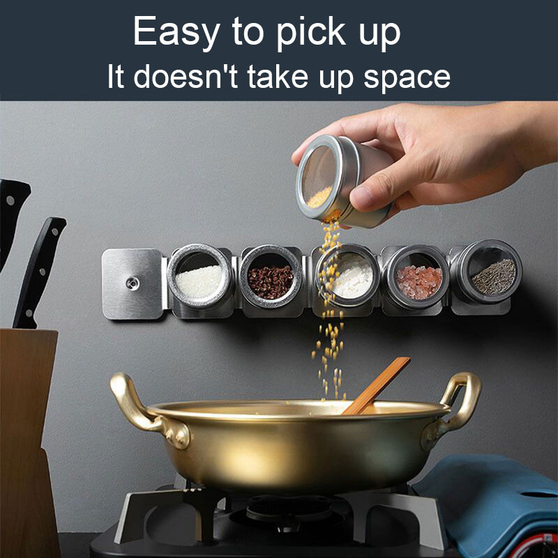 Sticlă de condiment din oțel inoxidabil Oală cu aromă multifuncțională Practic grătar portabil în aer liber Rezervor de depozitare a condimentelor pentru gătit