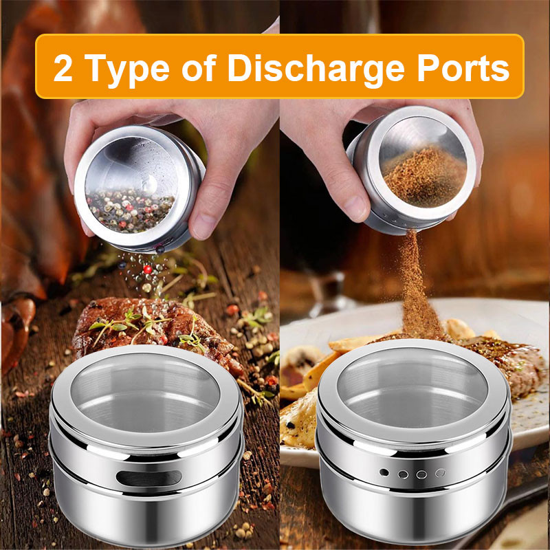 Sticlă de condiment din oțel inoxidabil Oală cu aromă multifuncțională Practic grătar portabil în aer liber Rezervor de depozitare a condimentelor pentru gătit