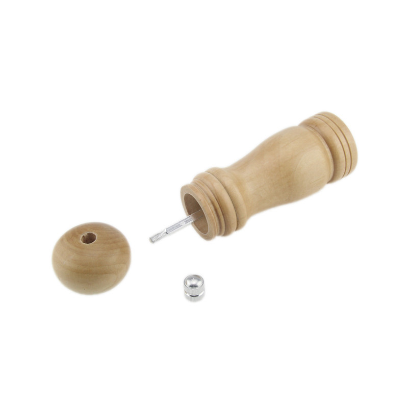 Medinis ąžuolinis pipirų malūnėlis prieskonių malūnėlis druskos kukurūzų malūnėlis 5/6/8 colio C66