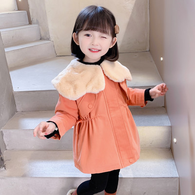 Geaca de iarna pentru copii cu captuseala si fermoar pentru fete