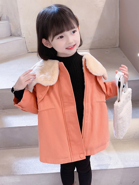 Geaca de iarna pentru copii cu captuseala si fermoar pentru fete