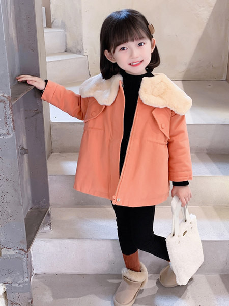 Geaca de iarna pentru copii cu captuseala si fermoar pentru fete