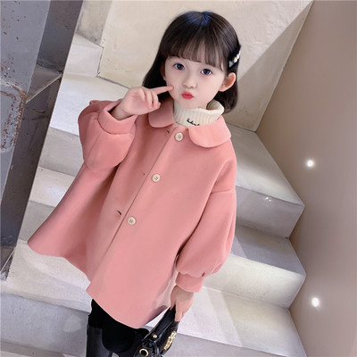 Palton toamna-iarna cu guler - model curat