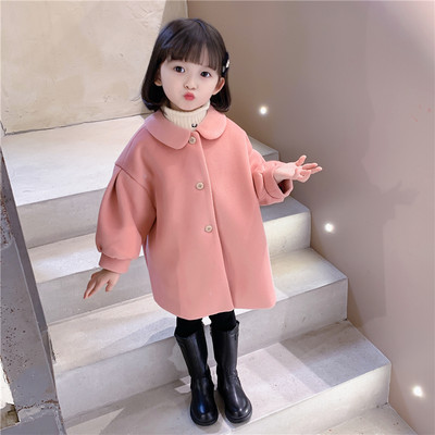 Palton toamna-iarna cu guler - model curat