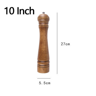 Salt Pepper Mills klasszikus tölgy bors fűszerdaráló készlet kézi szezonális daráló főző grillsütő készlet 5/8/10 hüvelykes konyhai eszköz