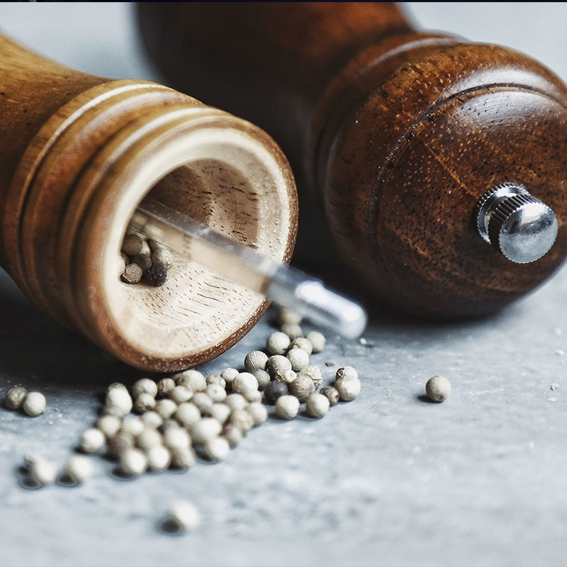 Salt Pepper Mills klasszikus tölgy bors fűszerdaráló készlet kézi szezonális daráló főző grillsütő készlet 5/8/10 hüvelykes konyhai eszköz