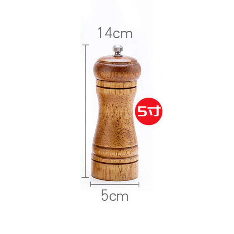 Klasikinis ąžuolo medienos pipirų prieskonių malūnėlių rinkinys rankinių prieskonių malūnėlių malūnėlių keramikos šlifavimo šerdies kepsninės įrankių rinkinys