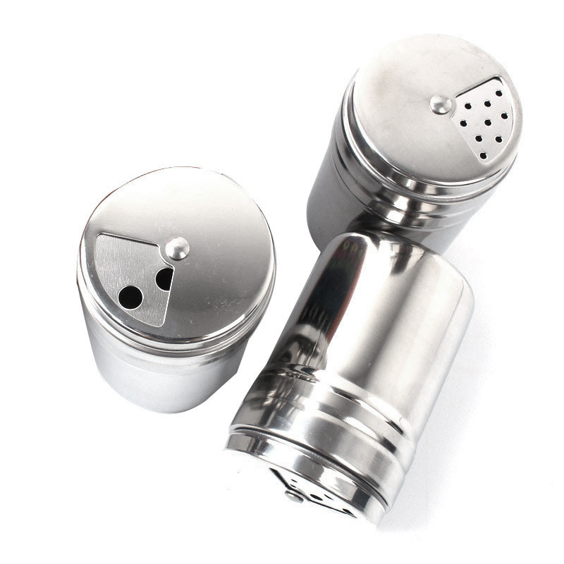 1 vnt Druskos cukraus butelis nerūdijančio plieno besisukantis dangtelis prieskonių butelis Prieskonių pipirų stiklainis virimo įrankis Namų virtuvės priedai