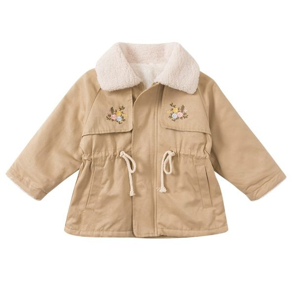 Geaca de iarna pentru copii cu captuseala, fermoar si imprimeu pentru fete