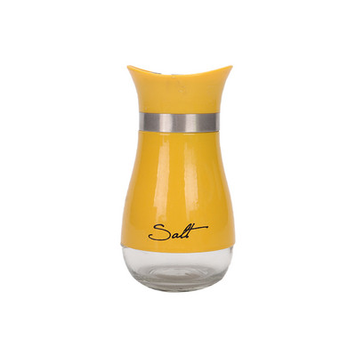 MOONBIFFY Dozator drăguț de sare și piper din oțel inoxidabil cu fund de sticlă pentru condimente, cutii reîncărcabile pentru condimente pentru piper, sare de mare, zahăr