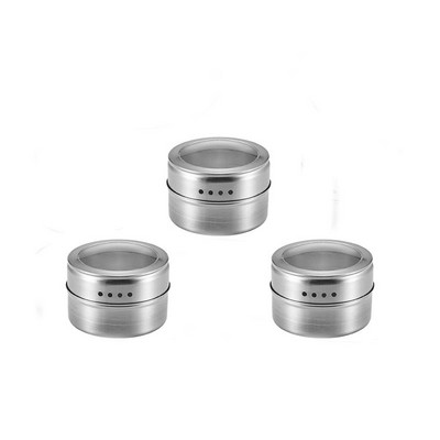 Set de borcane magnetice pentru condimente cu autocolante Cutii de condimente din oțel inoxidabil Recipient de depozitare pentru condimente Piper spray pentru condimente Instrumente Borcan de condimente