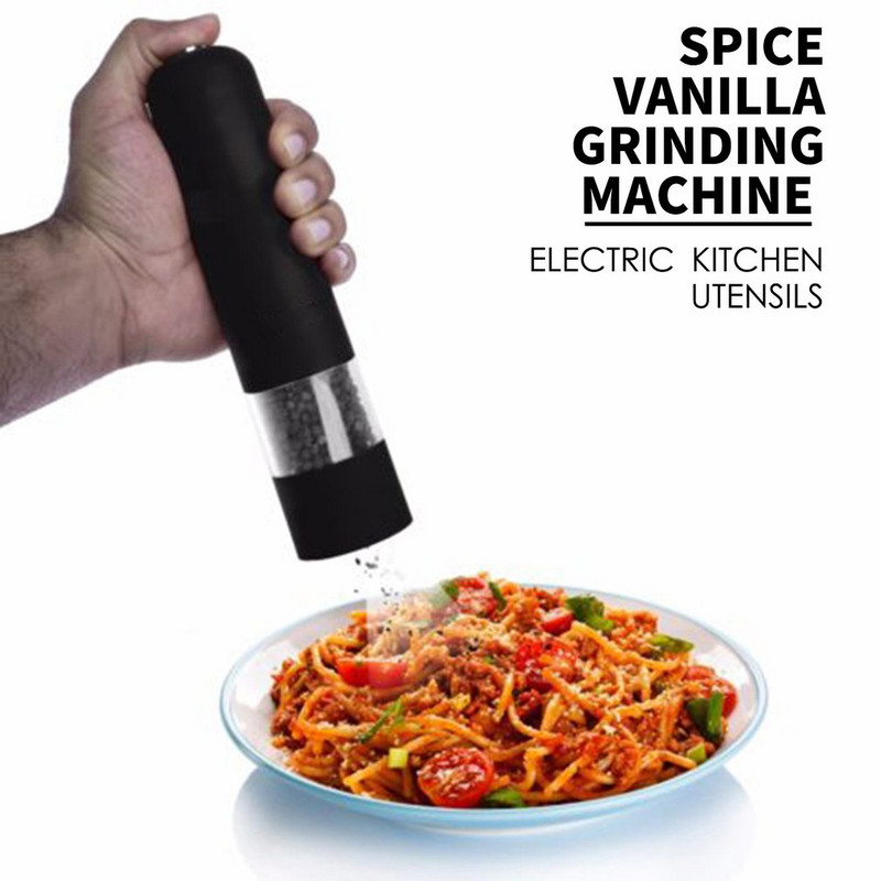Moara electrica de piper Abs Moara de sare Macinata de piper Macinata de piper negru multifunctionala poate fi incarcata cu condimente solide