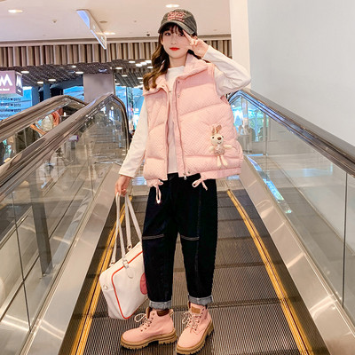 Παιδικό γιλέκο για κορίτσια με διακοσμητικό παιχνίδι